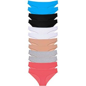 MrtNlu 12 adet Eko Set Likralı Çok Renkli 6 XL Kadın Slip Külot