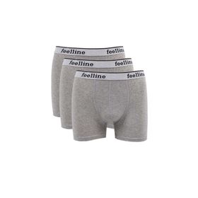 MrtNlu 3 Adet L Feelline Gri Pamuklu Doğal Likralı Erkek Boxer