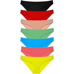 MrtNlu 7 Adet Çok Renkli M Süper Eko Set Likralı Kadın Slip Külot