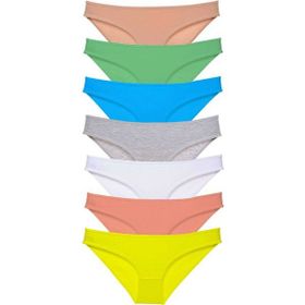 MrtNlu 7 Adet Çok Renkli M Süper Eko Set Likralı Kadın Slip Külot