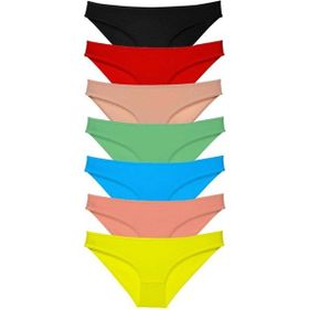 MrtNlu 7 Adet Çok Renkli XL Süper Eko Set Likralı Kadın Slip Külot