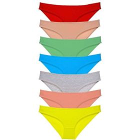 MrtNlu 7 Adet Çok Renkli XL Süper Eko Set Likralı Kadın Slip Külot