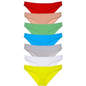 MrtNlu 7 Adet Çok Renkli XL Süper Eko Set Likralı Kadın Slip Külot