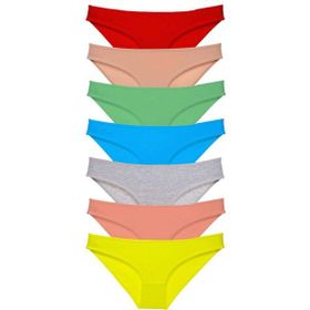 MrtNlu 7 Adet Çok Renkli XL Süper Eko Set Likralı Kadın Slip Külot
