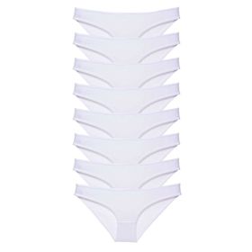 MrtNlu 8 Adet Beyaz M Süper Eko Set Likralı Kadın Slip Külot