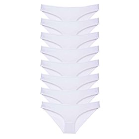 MrtNlu 8 Adet Beyaz M Süper Eko Set Likralı Kadın Slip Külot
