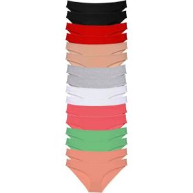 MrtNlu 8 Renkli M 16 Adet Süper Eko Set Likralı Kadın Slip Külot