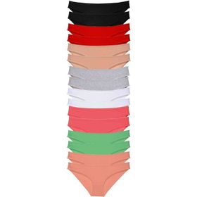 MrtNlu 8 Renkli M 16 Adet Süper Eko Set Likralı Kadın Slip Külot