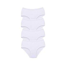 MrtNlu Beyaz 2XL 4 Adet Tutku Kadın Yüksek Bel Bato Kalın Lastik Külot