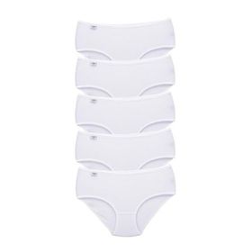 MrtNlu Beyaz 2XL 5 Adet Tutku Kadın Yüksek Bel Bato İnce Lastik Külot