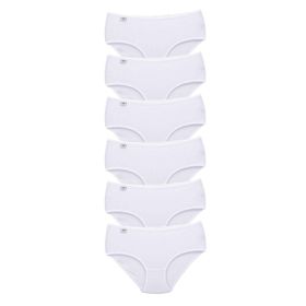 MrtNlu Beyaz 2XL 6 Adet Tutku Kadın Yüksek Bel Bato İnce Lastik Külot