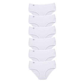 MrtNlu Beyaz 2XL 6 Adet Tutku Kadın Yüksek Bel Bato İnce Lastik Külot