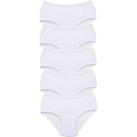 MrtNlu Beyaz L 5 Adet Tutku Kadın Yüksek Bel Bato Kalın Lastik Külot