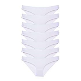 MrtNlu Beyaz L 7 Adet Süper Eko Set Likralı Kadın Slip Külot