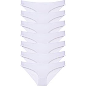 MrtNlu Beyaz L 7 Adet Süper Eko Set Likralı Kadın Slip Külot
