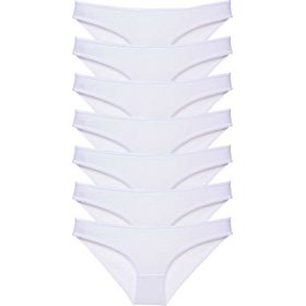 MrtNlu Beyaz L 7 Adet Süper Eko Set Likralı Kadın Slip Külot