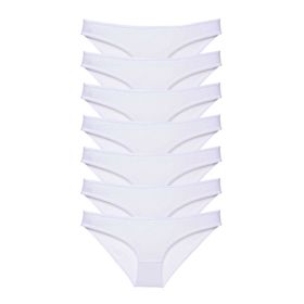 MrtNlu Beyaz L 7 Adet Süper Eko Set Likralı Kadın Slip Külot