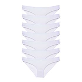 MrtNlu Beyaz L 7 Adet Süper Eko Set Likralı Kadın Slip Külot