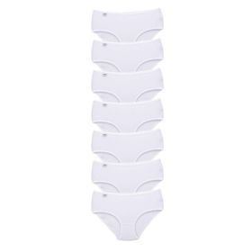 MrtNlu Beyaz M Tutku 7 Adet Kadın Yüksek Bel Bato İnce Lastik Külot