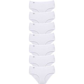 MrtNlu Beyaz M Tutku 7 Adet Kadın Yüksek Bel Bato İnce Lastik Külot