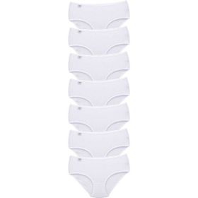 MrtNlu Beyaz M Tutku 7 Adet Kadın Yüksek Bel Bato İnce Lastik Külot