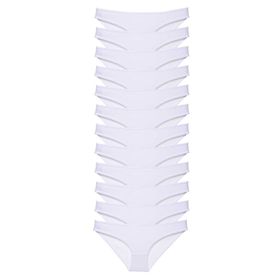 MrtNlu Beyaz XL 12 Adet Süper Eko Set Likralı Kadın Slip Külot