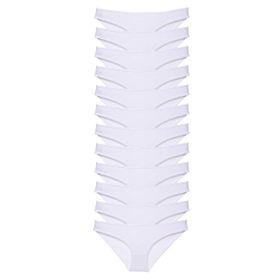MrtNlu Beyaz XL 12 Adet Süper Eko Set Likralı Kadın Slip Külot