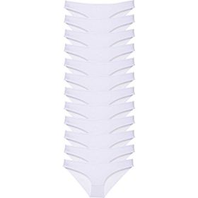 MrtNlu Beyaz XL 12 Adet Süper Eko Set Likralı Kadın Slip Külot