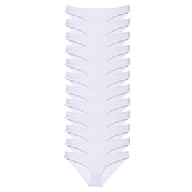MrtNlu Beyaz XL 12 Adet Süper Eko Set Likralı Kadın Slip Külot