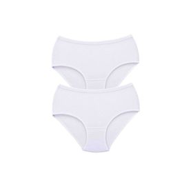 MrtNlu Beyaz XL 2 Adet Tutku Kadın Yüksek Bel Bato Kalın Lastik Külot
