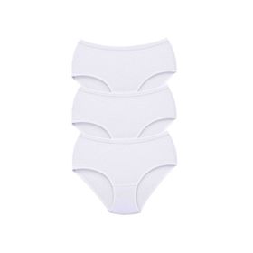 MrtNlu Beyaz XL 3 Adet Tutku Kadın Yüksek Bel Bato Kalın Lastik Külot