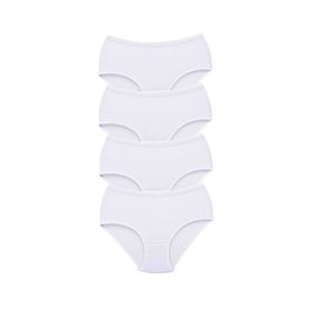 MrtNlu Beyaz XL 4 Adet Tutku Kadın Yüksek Bel Bato Kalın Lastik Külot