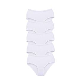 MrtNlu Beyaz XL 5 Adet Tutku Kadın Yüksek Bel Bato Kalın Lastik Külot