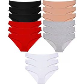 MrtNlu Çok Renkli M 15 Adet Eko Set Likralı Kadın Slip Külot
