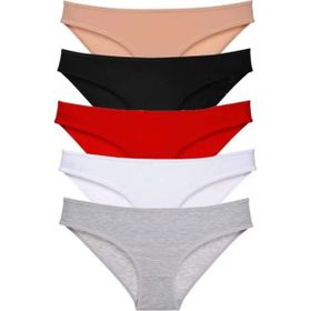 MrtNlu Çok Renkli M 5 Adet Süper Eko Set Likralı Kadın Slip Külot