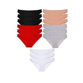 MrtNlu Çok Renkli XL 15 Adet Eko Set Likralı Kadın Slip Külot