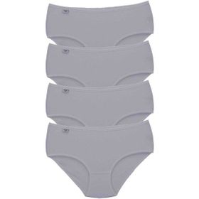 MrtNlu Gri 2XL 4 Adet Tutku Kadın Yüksek Bel Bato İnce Lastik Külot