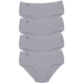 MrtNlu Gri 2XL 4 Adet Tutku Kadın Yüksek Bel Bato İnce Lastik Külot