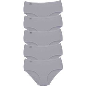 MrtNlu Gri 2XL 5 Adet Tutku Kadın Yüksek Bel Bato İnce Lastik Külot
