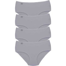MrtNlu Gri XL 4 Adet Tutku Kadın Yüksek Bel Bato İnce Lastik Külot
