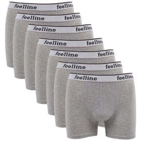 MrtNlu L 7 Adet Feelline Gri Pamuklu Doğal Likralı Erkek Boxer