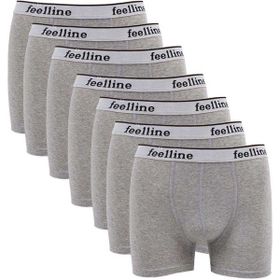 MrtNlu L 7 Adet Feelline Gri Pamuklu Doğal Likralı Erkek Boxer