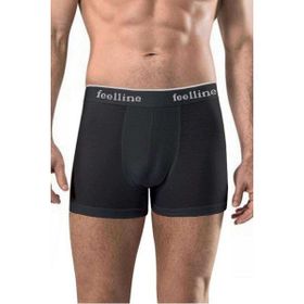 MrtNlu L 7 Adet Feelline Siyah ve Gri Pamuklu Doğal Likralı Erkek Boxer
