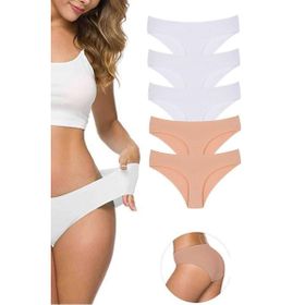 MrtNlu S3 L-XL 5 Adet Kadın Dikişsiz Lazer Kesim Esnek İz yapmayan Külot