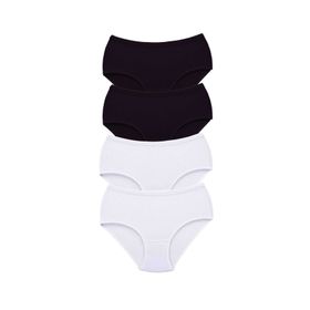 MrtNlu S4 2XL 4 Adet Tutku Kadın Yüksek Bel Bato Kalın Lastik Külot