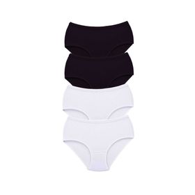 MrtNlu S4 2XL 4 Adet Tutku Kadın Yüksek Bel Bato Kalın Lastik Külot