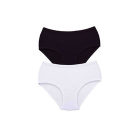 MrtNlu S4 3XL 2 Adet Tutku Kadın Yüksek Bel Bato Kalın Lastik Külot
