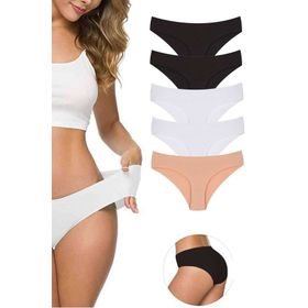 MrtNlu S4 L-XL 5 Adet Kadın Dikişsiz Lazer Kesim Esnek İz yapmayan Külot