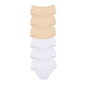 MrtNlu S9 L 6 Adet Tutku Kadın Yüksek Bel Bato Kalın Lastik Külot