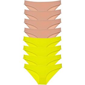 MrtNlu Sarı Ten L 8 Adet Süper Eko Set Likralı Kadın Slip Külot